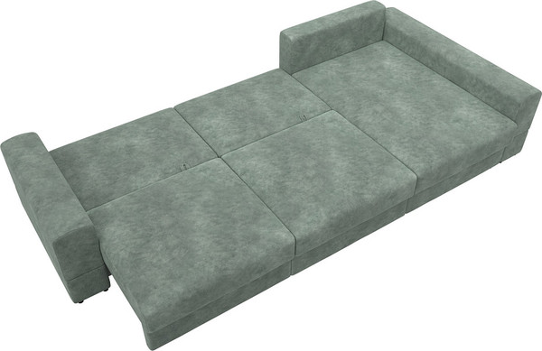 Изображение товара Диван угловой Лига Диванов Лига-055 НПБ Лонг универсальный / 130242 (велюр Brut 08 зеленый)