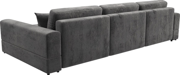 Изображение товара Диван угловой Лига Диванов Лига-055 НПБ Лонг универсальный / 130252 (велюр Tower 10 серый)