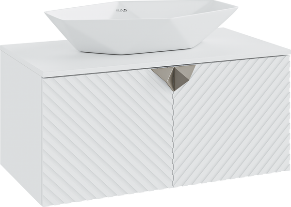 Изображение товара Тумба под умывальник Runo Андорра 70 (подвесная, белый матовый/белый глянец)