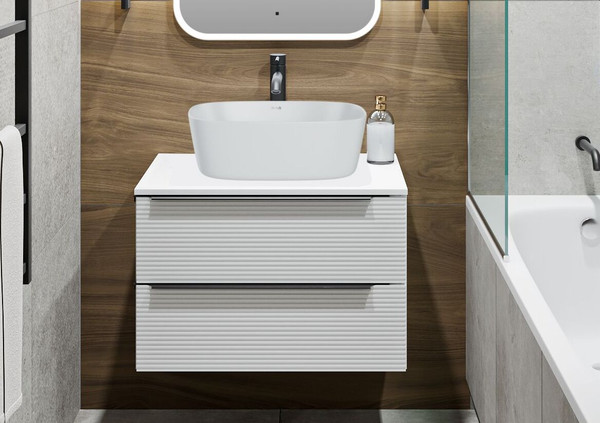 Изображение товара Тумба под умывальник Runo Орлеан 60 (подвесная, белый матовый/белый глянец)