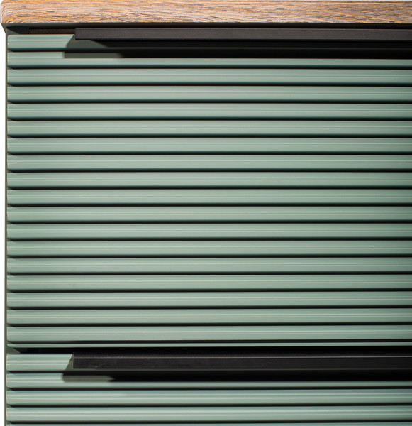 Изображение товара Тумба под умывальник Runo Орлеан 60 (подвесная, зеленый/дуб натуральный)