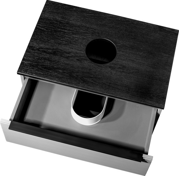 Изображение товара Тумба под умывальник Runo Орлеан 60 (подвесная, серый/черный)