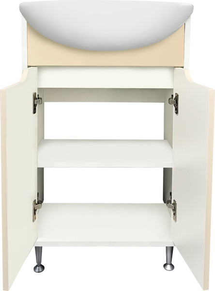 Изображение товара Тумба под умывальник Runo Эконова 60 (белый/крем)