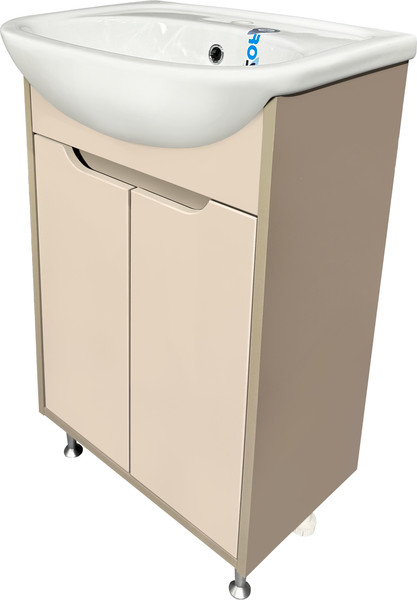 Изображение товара Тумба под умывальник Runo Эконова 60 (какао/бежевый)