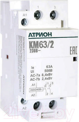 Изображение товара Контактор Атрион KM63-2-2NO