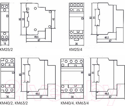 Изображение товара Контактор Атрион KM25-4-4NO