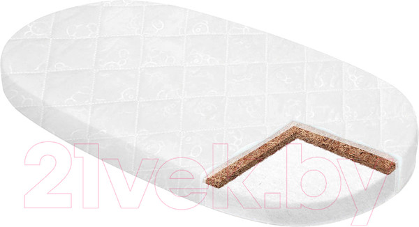 Изображение товара Матрас в кроватку Alis Комфорт Овал 75x125 (стеганая микрофибра)