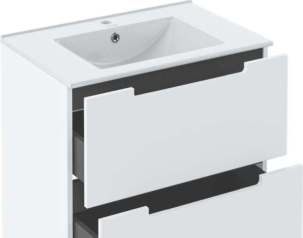 Изображение товара Тумба под умывальник Runo Lina 70 Дублин 70 (напольная, белый)