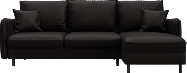 Изображение товара Диван угловой Лига Диванов Лига-064 НПБ универсальный / 129932 (экокожа Grifon 12 коричневый)