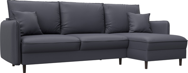 Изображение товара Диван угловой Лига Диванов Лига-064 НПБ универсальный / 129934 (экокожа Grifon 15 серый)