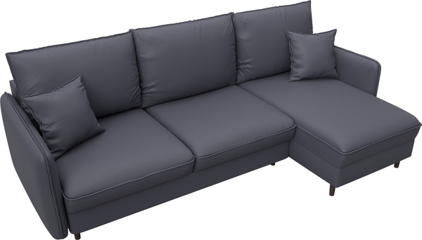Изображение товара Диван угловой Лига Диванов Лига-064 НПБ универсальный / 129934 (экокожа Grifon 15 серый)