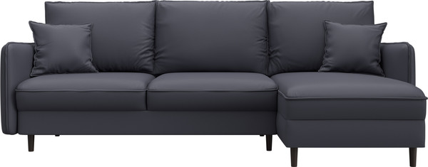 Изображение товара Диван угловой Лига Диванов Лига-064 НПБ универсальный / 129934 (экокожа Grifon 15 серый)