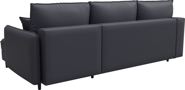 Изображение товара Диван угловой Лига Диванов Лига-064 НПБ универсальный / 129934 (экокожа Grifon 15 серый)