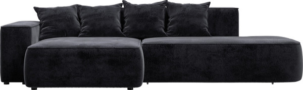 Изображение товара Диван угловой Лига Диванов Лига-065 левый / 129810L (велюр Tower 11 темно-серый)