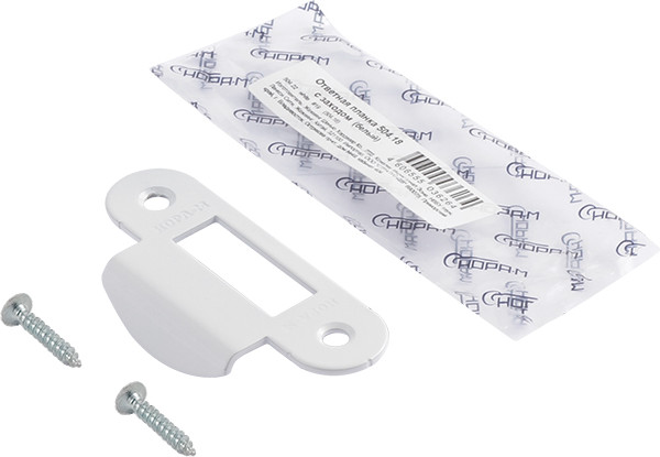 Изображение товара Ответная планка Нора-М 504.22 с заходом / 8578 (белый)