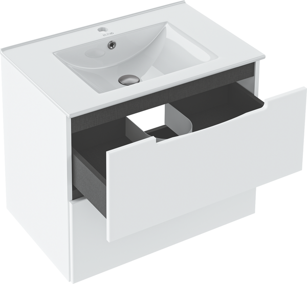 Изображение товара Тумба под умывальник Runo Lina 60 Дублин 60 (подвесная, белый)