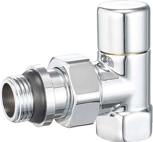 Изображение товара Клапан запорный Varmega Радиаторный угловой 1/2" / VMDV01-410404 (хром)