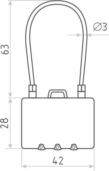 Изображение товара Замок для чемодана Нора-М 609 кодовый / 17265 (синий)