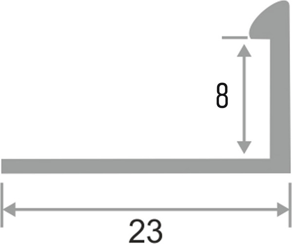 Изображение товара Уголок под плитку Profiling ПО-Г8 (2.7м, Black Stone)