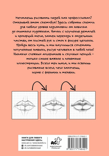 Изображение товара Книга АСТ Рисуем человека по точкам карандашом (Мастеров М.)