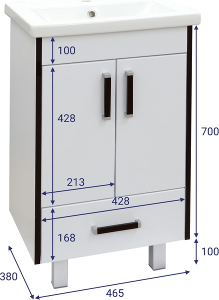 Изображение товара Тумба под умывальник Doratiz Астра 50 / 9911.053