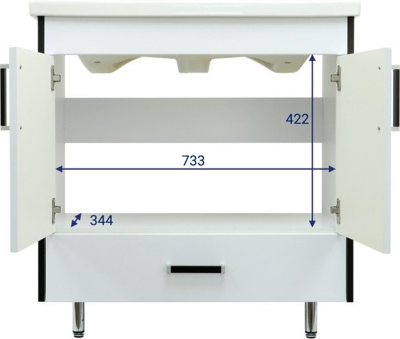 Изображение товара Тумба под умывальник Doratiz Астра 80 / 9911.056