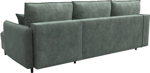 Изображение товара Диван угловой Лига Диванов Лига-064 НПБ универсальный / 129642 (велюр Brut 08 зеленый)