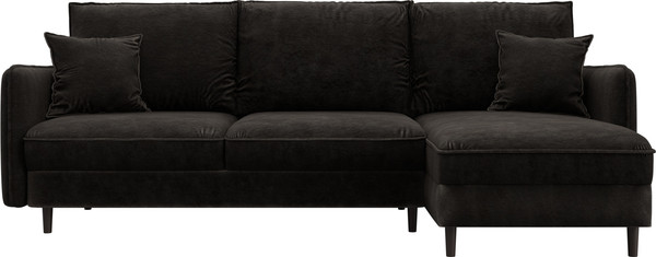 Изображение товара Диван угловой Лига Диванов Лига-064 НПБ универсальный / 129644 (велюр Brut 17 коричневый)