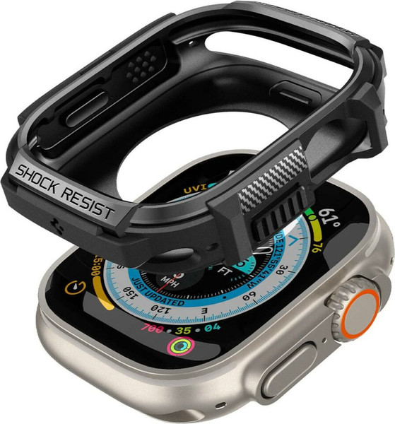 Изображение товара Защитный чехол для умных часов Spigen Rugged Armor для Apple Watch Ultra 1/2 / ACS05456 (матовый черный)