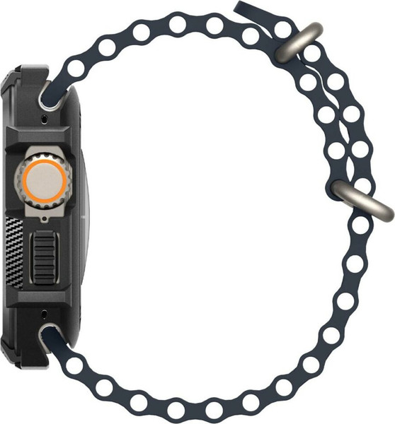 Изображение товара Защитный чехол для умных часов Spigen Rugged Armor для Apple Watch Ultra 1/2 / ACS05456 (матовый черный)
