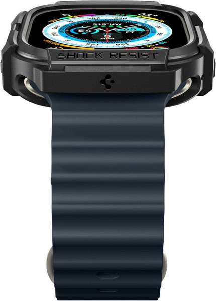 Изображение товара Защитный чехол для умных часов Spigen Rugged Armor для Apple Watch Ultra 1/2 / ACS05456 (матовый черный)