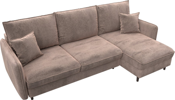 Изображение товара Диван угловой Лига Диванов Лига-064 НПБ универсальный / 129627 (велюр Tower 05 бежевый)