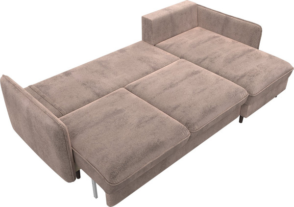 Изображение товара Диван угловой Лига Диванов Лига-064 НПБ универсальный / 129627 (велюр Tower 05 бежевый)