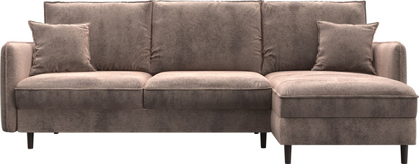 Изображение товара Диван угловой Лига Диванов Лига-064 НПБ универсальный / 129627 (велюр Tower 05 бежевый)