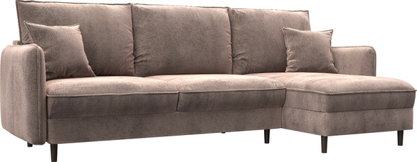 Изображение товара Диван угловой Лига Диванов Лига-064 НПБ универсальный / 129627 (велюр Tower 05 бежевый)