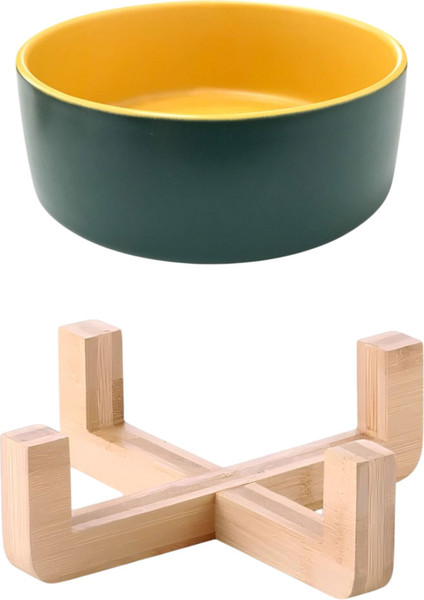 Изображение товара Миска для животных Red Bow HS-CB27 (400мл, зеленый/желтый)