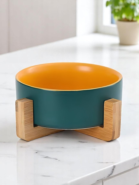 Изображение товара Миска для животных Red Bow HS-CB27 (400мл, зеленый/желтый)