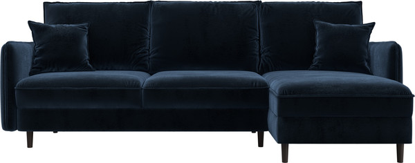 Изображение товара Диван угловой Лига Диванов Лига-064 НПБ универсальный / 129628 (велюр Tower 13 синий)