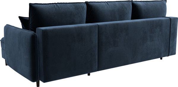 Изображение товара Диван угловой Лига Диванов Лига-064 НПБ универсальный / 129628 (велюр Tower 13 синий)