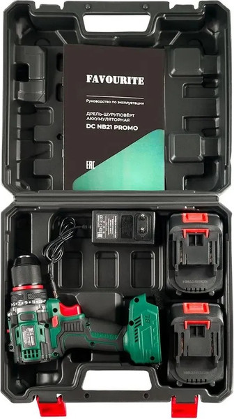 Изображение товара Аккумуляторная дрель-шуруповерт Favourite DC NB21 PROMO SET / 121158221