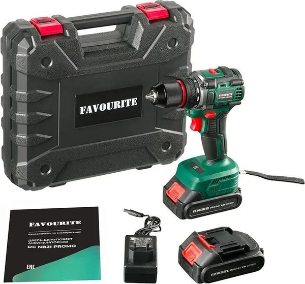 Изображение товара Аккумуляторная дрель-шуруповерт Favourite DC NB21 PROMO SET / 121158221