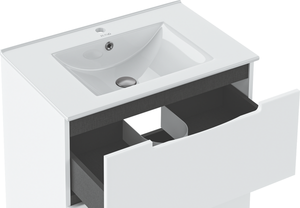 Изображение товара Тумба под умывальник Runo Lina 60 Дублин 60 (напольная, белый)