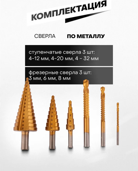 Изображение товара Набор сверл Partner PA-44706 / 66166