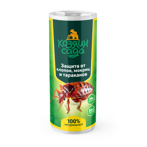 Изображение товара Инсектицид Хозяин сада Защита от клопов, мокриц и тараканов (150г)