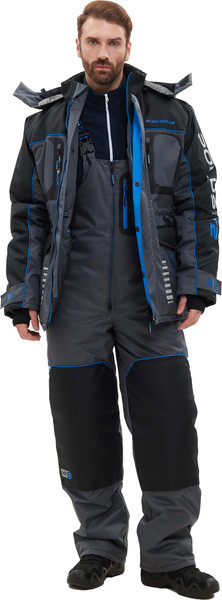 Изображение товара Костюм для охоты и рыбалки Huntsman Полюс Lux V2 -45°C (р.48-50/182-188, серый/черный)