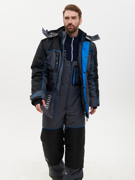 Изображение товара Костюм для охоты и рыбалки Huntsman Полюс Lux V2 -45°C (р.56-58/170-176, серый/черный)