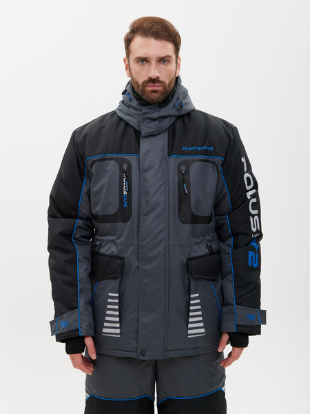 Изображение товара Костюм для охоты и рыбалки Huntsman Полюс Lux V2 -45°C (р.60-62/182-188, серый/черный)