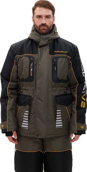 Изображение товара Костюм для охоты и рыбалки Huntsman Полюс Lux V2 -45°C (р.52-54/170-176, хаки/черный)