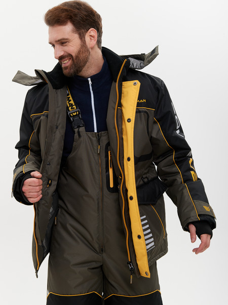 Изображение товара Костюм для охоты и рыбалки Huntsman Полюс Lux V2 -45°C (р.68-70/182-188, хаки/черный)