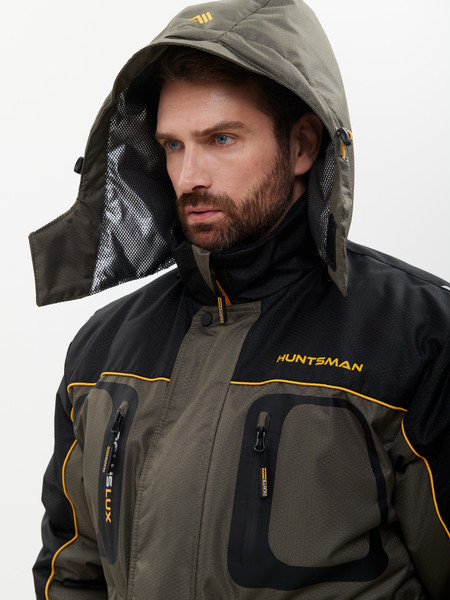 Изображение товара Костюм для охоты и рыбалки Huntsman Полюс Lux V2 -45°C (р.68-70/182-188, хаки/черный)